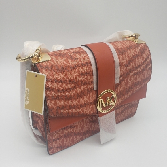 1493- MICHAEL KORS Greenwich Small Animal Print Logo Crossbody Bag NWT - Picture 3 of 8